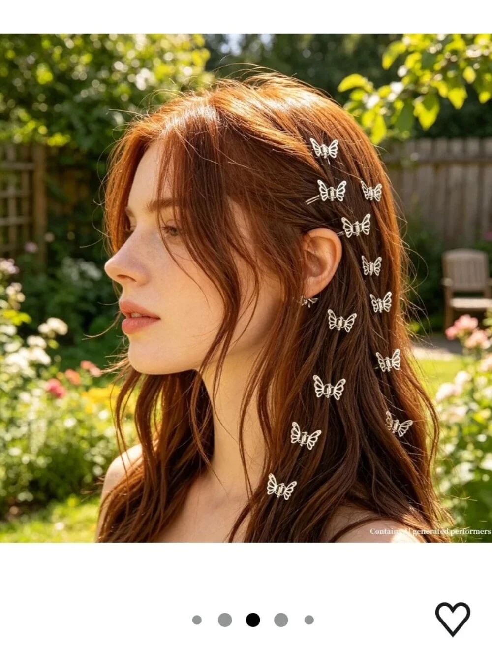 30 Pcs Silver Butterfly Hair Clips